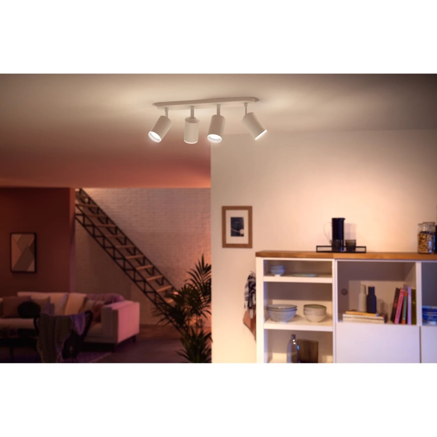 Philips - LED RGBW Himmennettävä kohdevalo Hue FUGATO 4xGU10/4,2W/230V 2000-6500K valkoinen