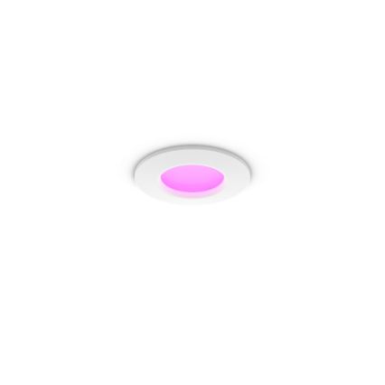 Philips - LED RGBW himmennettävä kylpyhuoneen uppoasennettava alasvalo Hue SLIM LED/8,3W/230V 1000-20000K valkoinen IP44