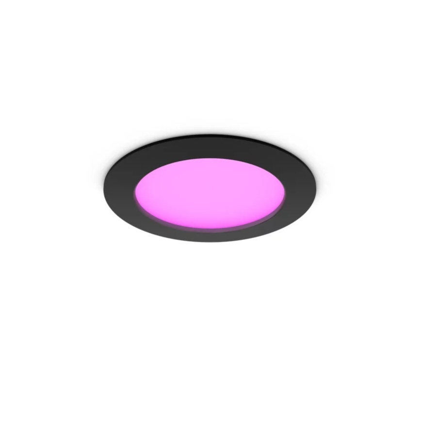 Philips - himmennettävä LED RGBW kylpyhuoneen alasvalaisin Hue SLIM LED/12W/230V 1000-20000K musta IP44