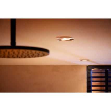 Philips - LED RGBW Himmennettävä kylpyhuoneen kattovalaisin Hue XAMENTO 1xGU10/4,2W/230V 2000-6500K IP44