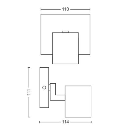Philips - LED RGBW himmennettävä kohdevalaisin RUNNER 1xGU10/6,5W/230V 2700-6500K mattakromi