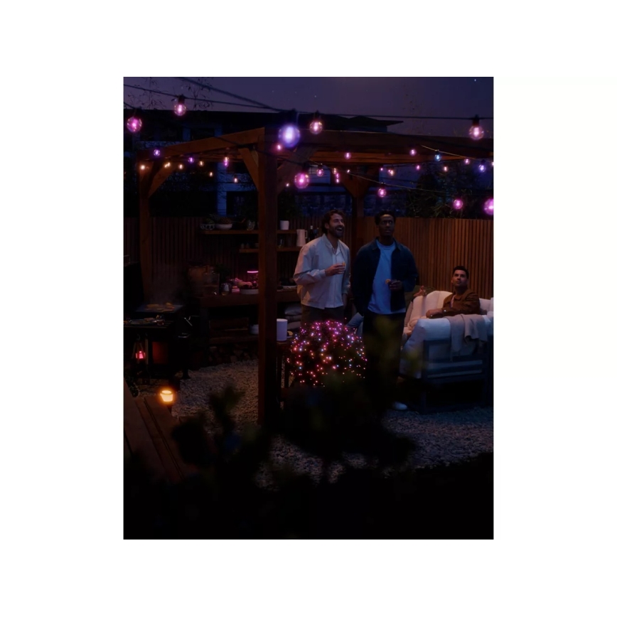 Philips - LED RGBW himmennettävä ulkovaloketju Hue FESTAVIA 10xLED 7 m IP65