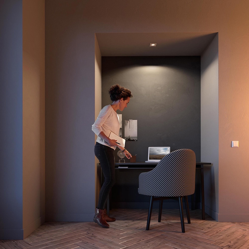 Philips - LED RGBW himmennettävä upotettava alasvalo DONEGAL 1xGU10/4,8W/230V + kaukosäädin