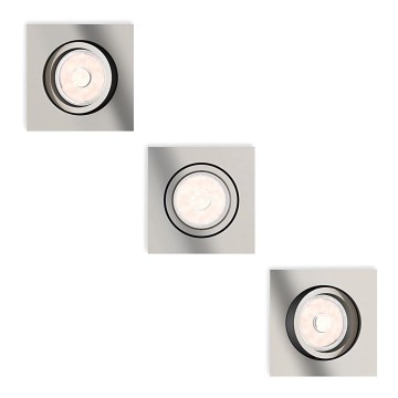 Philips - LED RGBW himmennettävä upotettava kattovalaisin DONEGAL 3xGU10/4,8W/230V + kaukosäädin