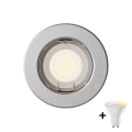 Philips - LED RGBW himmennettävä upotettava kattovalaisin PERIDOT 1xGU10/6,5W/230V 2700-6500K hopea