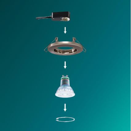 Philips - LED RGBW himmennettävä uppoasennettava alasvalo PERIDOT 1xGU10/6W/230V hopea + kaukosäädin