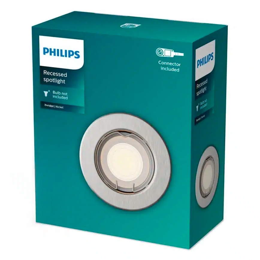 Philips - LED RGBW himmennettävä uppoasennettava alasvalo PERIDOT 1xGU10/6W/230V hopea + kaukosäädin
