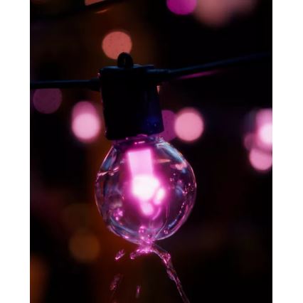 Philips - LED RGBW Jatkettava himmennettävä ulkovaloketju Hue FESTAVIA 30xLED 21m IP65