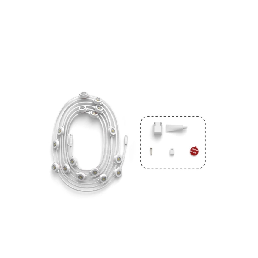 Philips - LED RGBW Jatkettava, himmennettävä ulkokäyttöön tarkoitettu valoketju Hue FESTAVIA 16xLED 9m 1000-20000K IP65