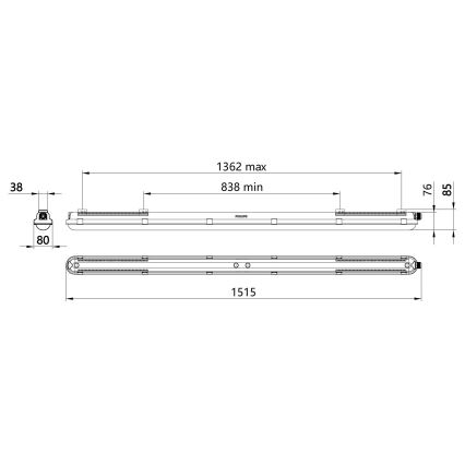 Philips - LED-tekninen loisteputkivalaisin CORELINE LED/37,5W/230V 150 cm IP66