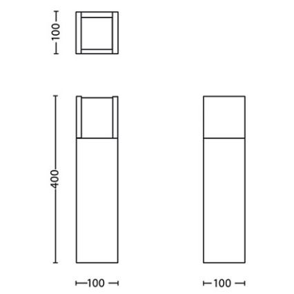 Philips - LED-ulkolamppu LED/3,8W/230V 40 cm 3000K IP44