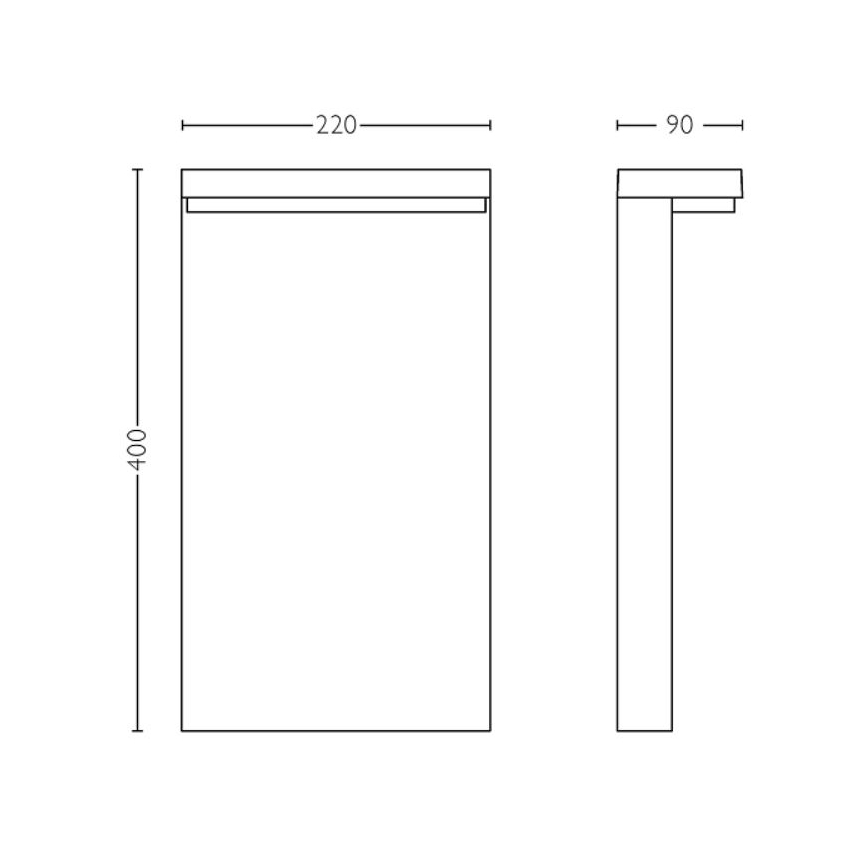 Philips - LED-ulkolamppu BUSTAN LED/3,8W/230V 2700K 40 cm IP44