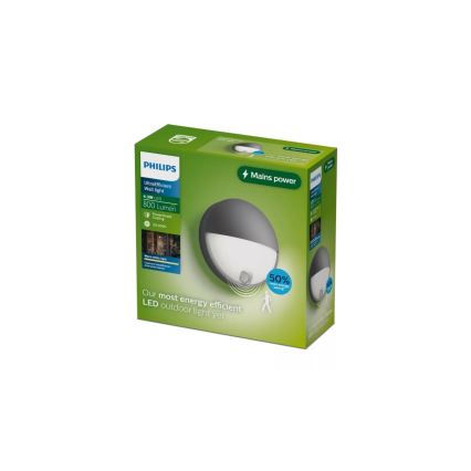 Philips - CAPRICORN LED-ulkoseinävalaisin liiketunnistimella, 4,3W/230V, IP44
