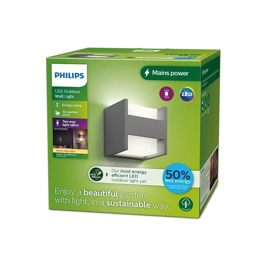 Philips - LED-ulkoseinävalaisin ARBOUR LED/3,8W/230V 2700K IP44
