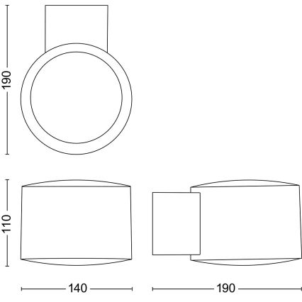 Philips - LED-ulkoseinävalaisin OTIS LED/4,3W/230V 2700K IP44