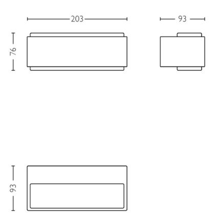 Philips - LED-ulkoseinävalaisin STRATOSPHERE LED/3,8W/230V 2700K IP44