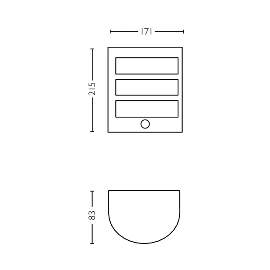 Philips - LED-ulkoseinävalo anturilla LED/6W/230V 2700K IP44