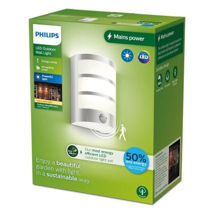 Philips - LED Ulkovalo anturilla PYTHON LED/3,8W/230V IP44