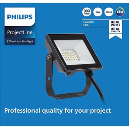 Philips - LED-ulkovalonheitin PROJECTLINE LED/10W/230V IP65 3000K