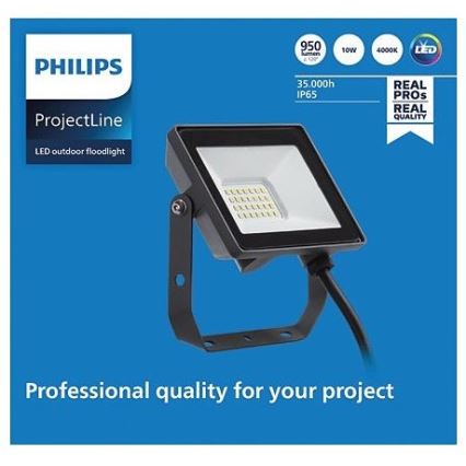 Philips - LED-ulkovalonheitin PROJECTLINE LED/10W/230V IP65 4000K