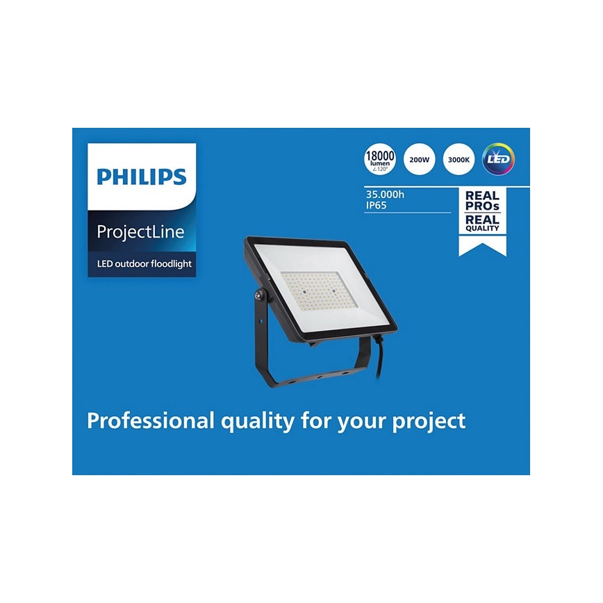 Philips – LED-ulkovalonheitin PROJECTLINE LED/200W/230V IP65 3000K