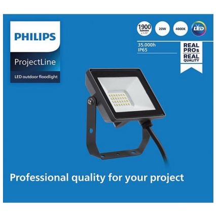 Philips - LED-ulkovalonheitin PROJECTLINE LED/20W/230V IP65 4000K