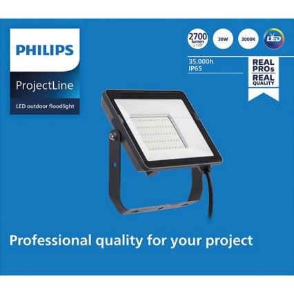 Philips - LED-ulkovalonheitin PROJECTLINE LED/30W/230V IP65 3000K