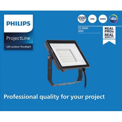 Philips - LED-ulkovalonheitin PROJECTLINE LED/50W/230V IP65 3000K