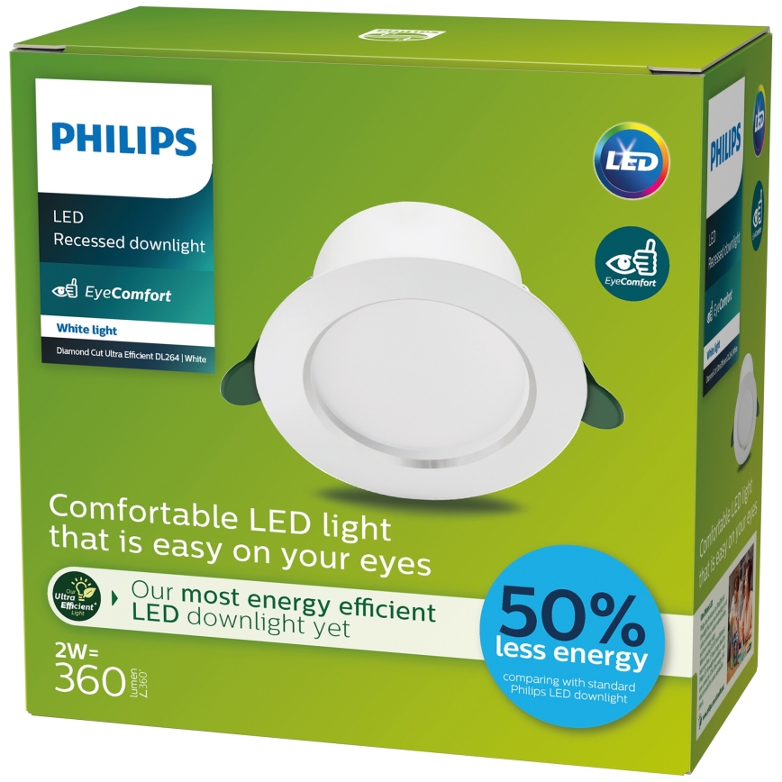 Philips - LED upotettava valo LED/2W/230V 3000K