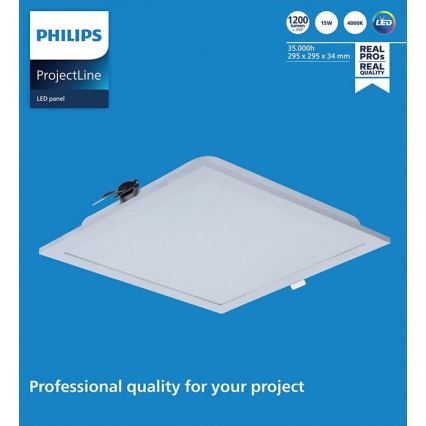 Philips - LED upotettava valo PROJECTLINE LED/15W/230V 29,5x29,5 cm