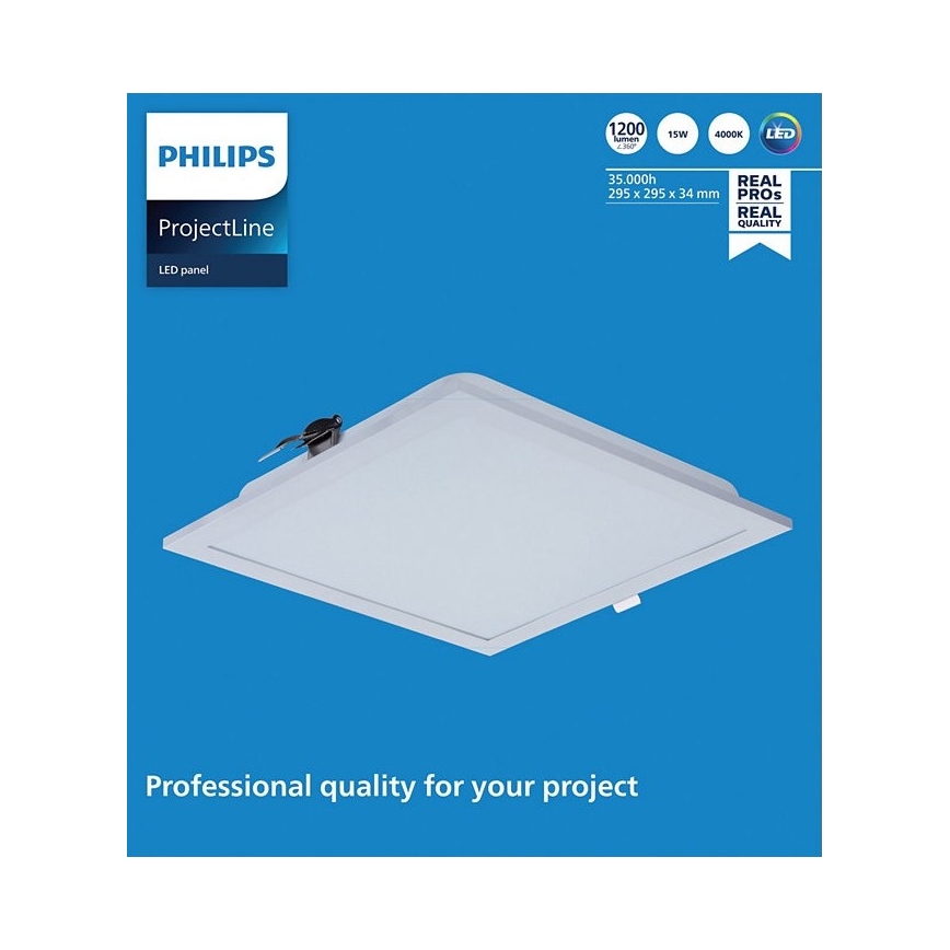 Philips - LED upotettava valo PROJECTLINE LED/15W/230V 29,5x29,5 cm
