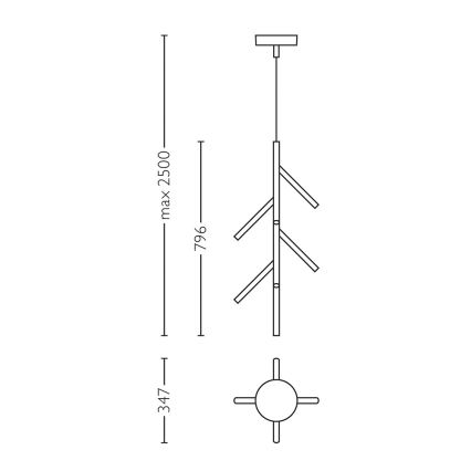 Philips Lirio 40758/11/LI - LED-riippuvalaisin BRANCHES 9xLED/5W