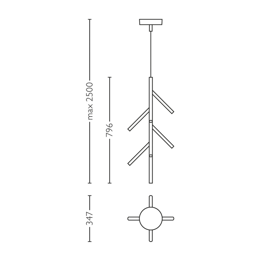 Philips Lirio 40758/11/LI - LED-riippuvalaisin BRANCHES 9xLED/5W