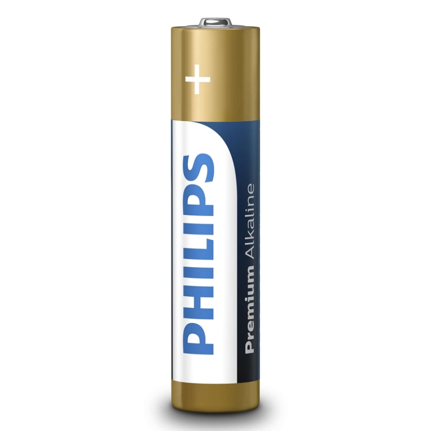 Philips LR03M4B/10 - 4 kpl AAA-paristo PREMIUM ALKALINE 1,5V 1320mAh