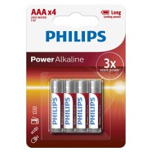 Philips LR03P4B/10 - 4 kpl Alkaliparisto AAA POWER ALKALINE 1,5V