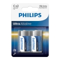 Philips LR14E2B/10 - 2 kpl Alkaliparisto C ULTRA ALKALINE 1,5V 7500mAh