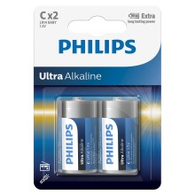Philips LR14E2B/10 - 2 kpl Alkaliparisto C ULTRA ALKALINE 1,5V 7500mAh