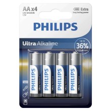 Philips LR6E4B/10 - 4 kpl Alkaliparisto AA ULTRA ALKALINE 1,5V