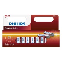 Philips LR6P12W/10 - 12 kpl Alkaliparisto AA POWER ALKALINE 1,5V 2600mAh