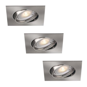 Philips Massive 59813/17/10 - SET 3x LED-upotettava kylpyhuoneen valaisin OPAL 3xGU10 / 4W / 230V IP23