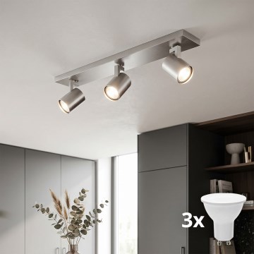 Philips - mattakrominen LED-kohdevalaisin 3xGU10/20W/230V