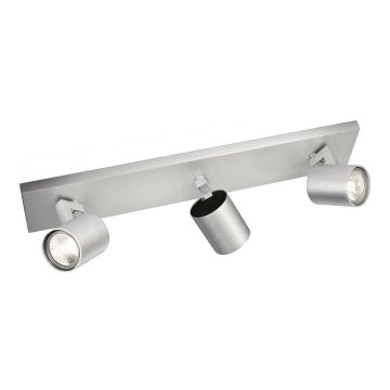 Philips - Mattakrominen spottivalaisin 3xGU10/20W/230V