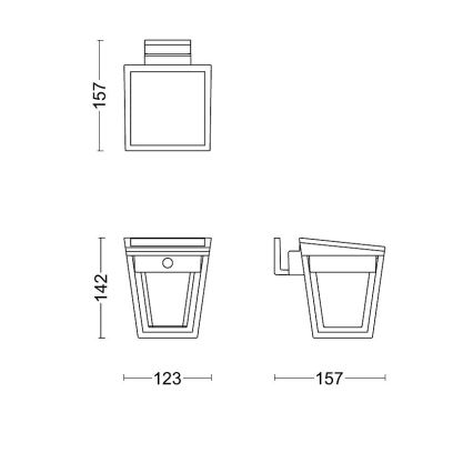 Philips - LED-aurinkoseinävalaisin liiketunnistimella ja hämäräkytkimellä NISSA LED/1,8W/3,7V 2600 mAh 3000K IP44