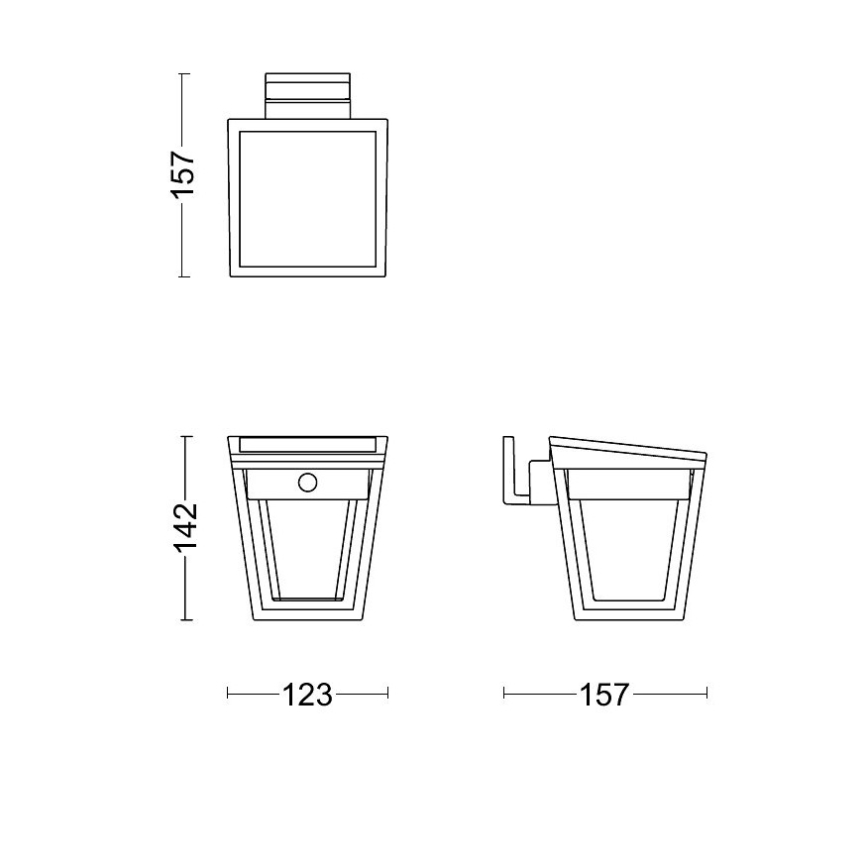 Philips - LED-aurinkoseinävalaisin liiketunnistimella ja hämäräkytkimellä NISSA LED/1,8W/3,7V 2600 mAh 3000K IP44