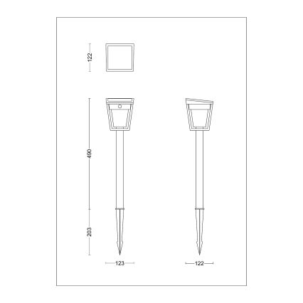 Philips - LED aurinkokäyttöinen lamppu liiketunnistimella ja hämäräkytkimellä NISSA LED/1,8W/3,7V 2600 mAh 3000K IP44