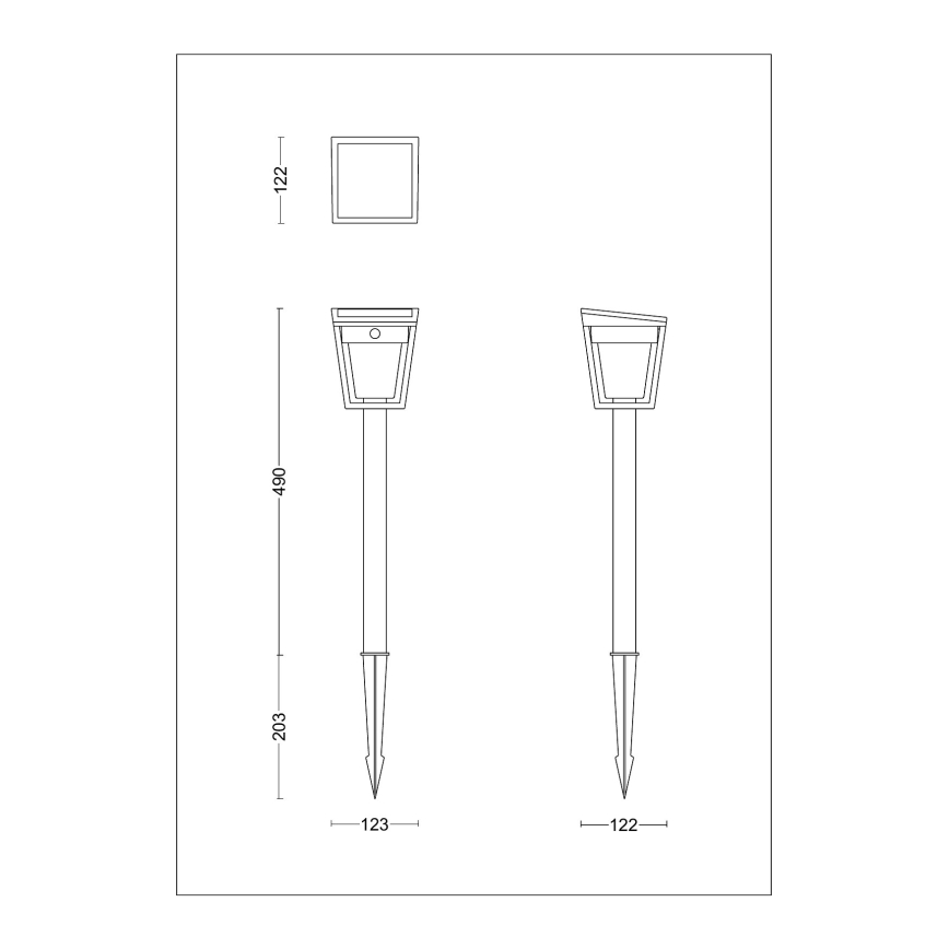 Philips - LED aurinkokäyttöinen lamppu liiketunnistimella ja hämäräkytkimellä NISSA LED/1,8W/3,7V 2600 mAh 3000K IP44