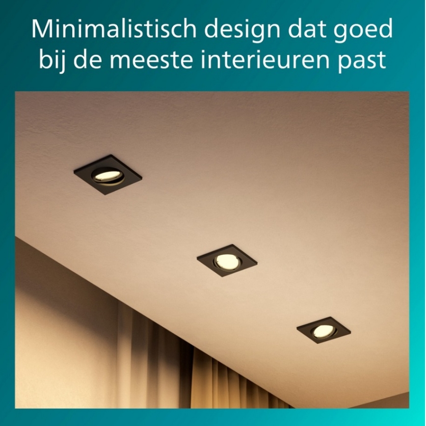 Philips - PERIDOT upotettava alasvalaisin 1xGU10/7W/230V musta