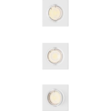 Philips - PERIDOT upotettavat alasvalot, 3 kpl, 1xGU10/7W/230V, valkoinen