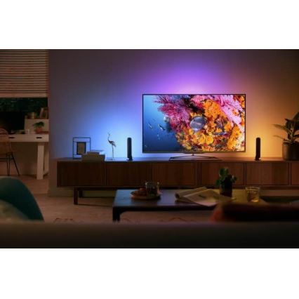 Philips - Laajennussarja LED RGB Himmennettävä pöytävalaisin Hue PLAY LED/6W/230V musta