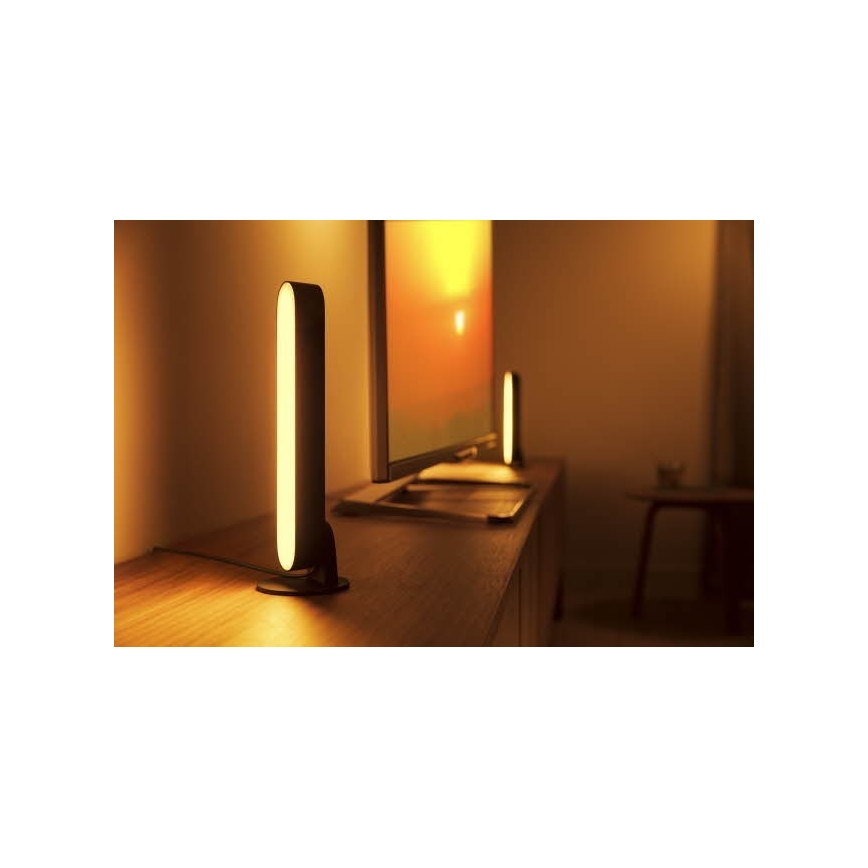 Philips - Laajennussarja LED RGB Himmennettävä pöytävalaisin Hue PLAY LED/6W/230V musta